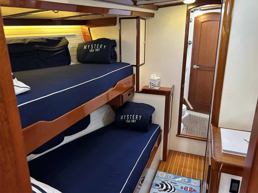 Lyman Morse 63 for sale, port guest berths.