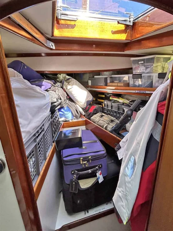 Lyman Morse 63 for sale, forepeak.