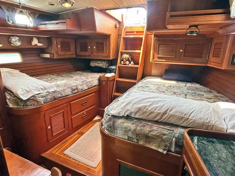 1994 Little Harbor 60 for sale - Owner's stateroom with two berths and access to aft deck.