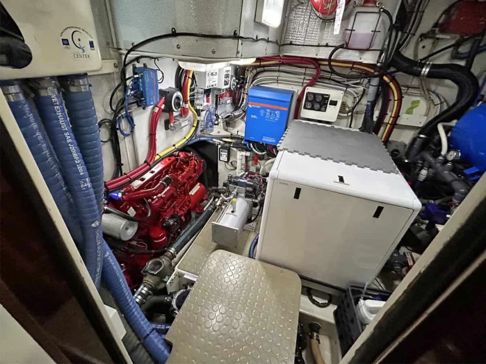 Lyman Morse 63 for sale, machinery space.