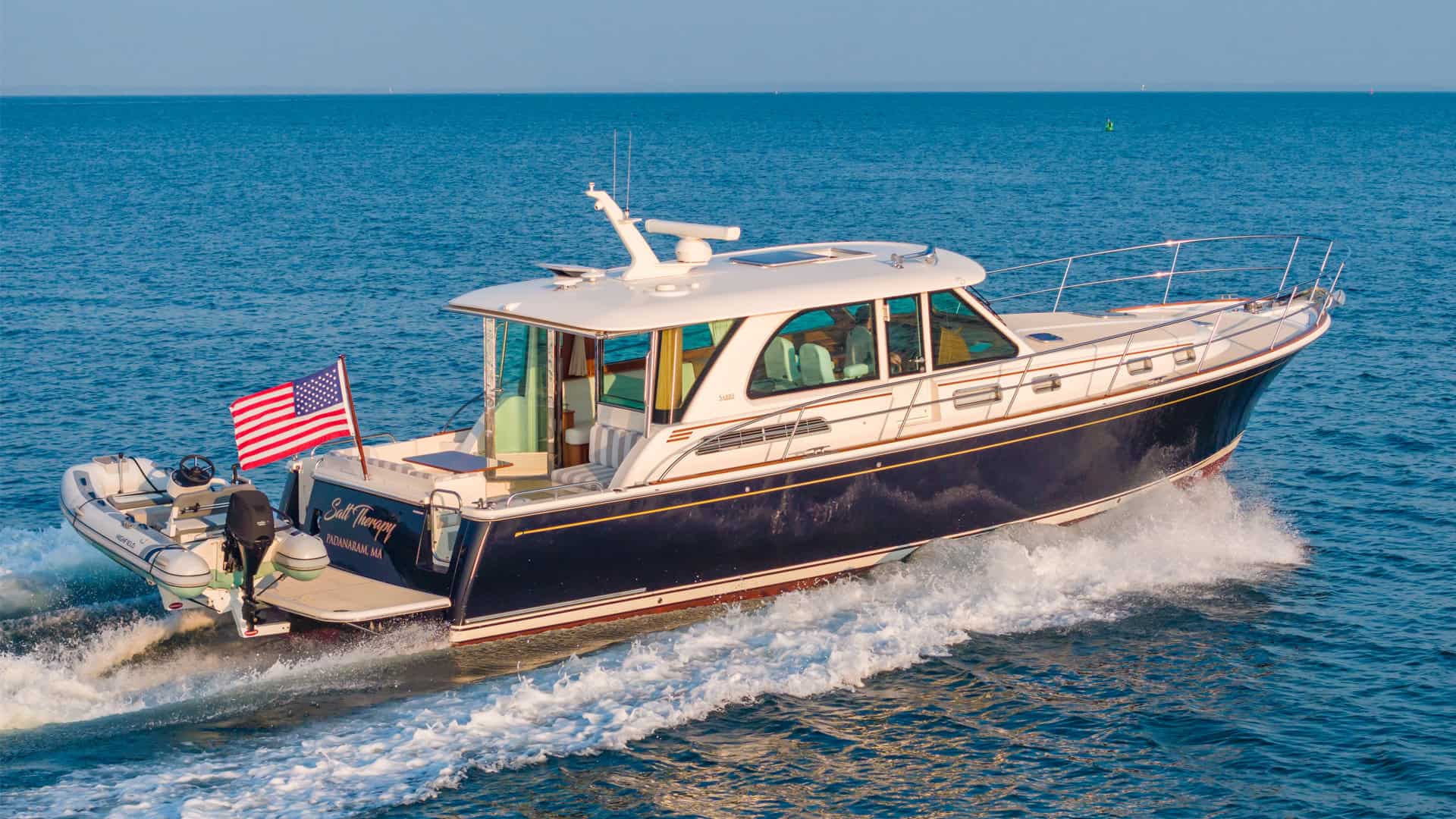 Sabre 45, Salt Therapy, cruising on the water.
