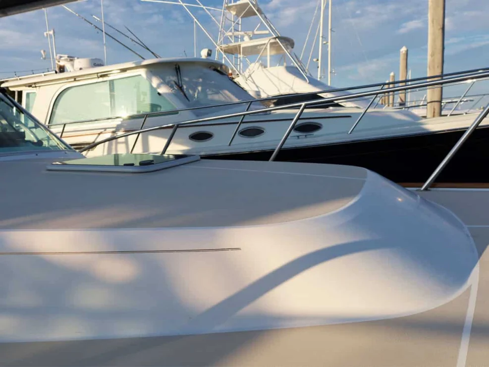 2003 Hunt Yachts Harrier 36, cabinhouse detail.