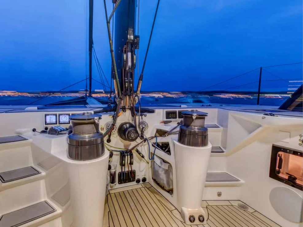 2014 Gunboat 60 for sale - forward cockpit.