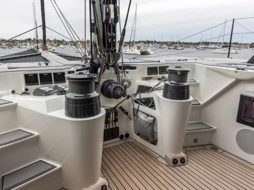 2014 Gunboat 60 for sale - view of forward cockpit.