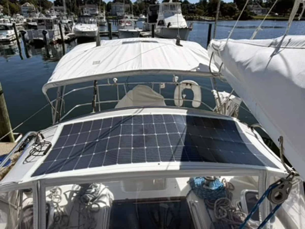 2002 Sabre 402, solar panel detail.
