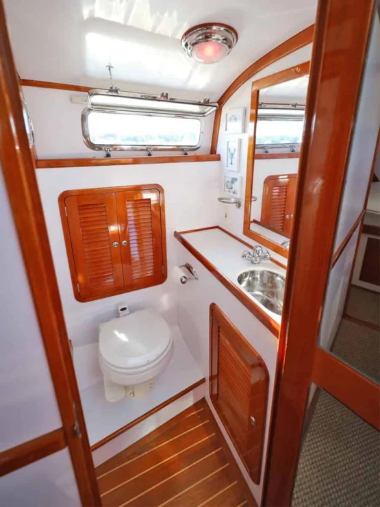 Image of Bruckmann Bluestar 37 REPETE, view of head and vanity with mirror.