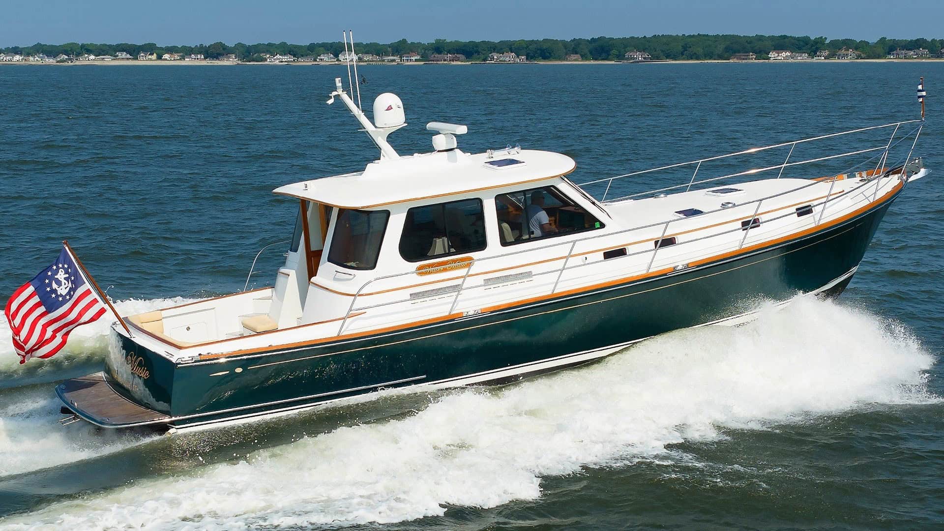 2008 Alden 52 Salon Express, Starboard view.