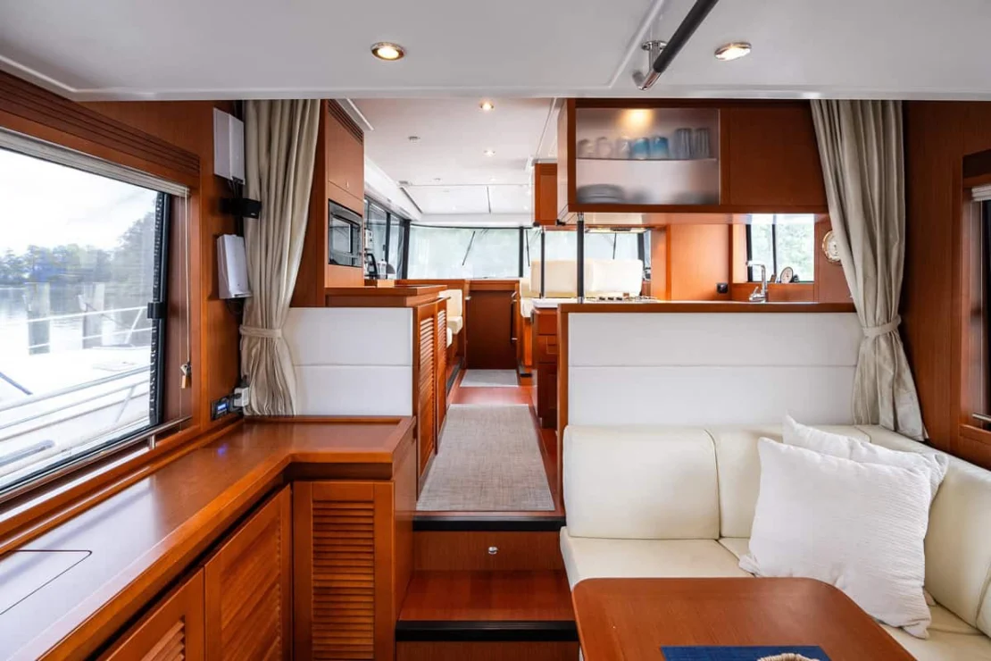 Beneteau Oceanis Swift Trawler 50 pilothouse.