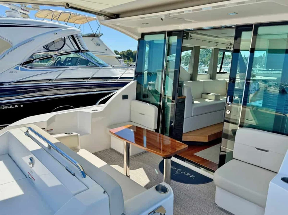 2020 Tiara C39 Coupe, port cockpit.