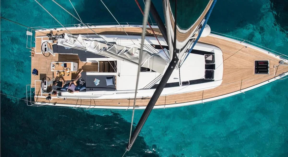 Beneteau Oceanis 51, bird's eye view.