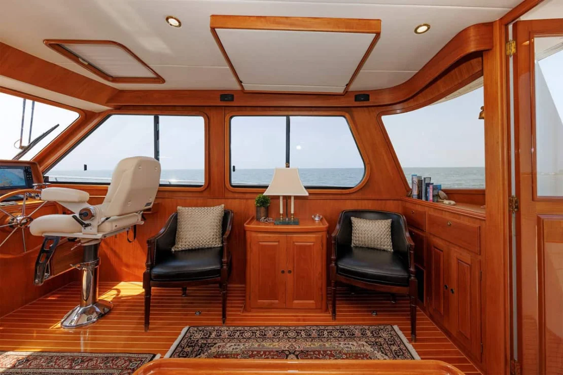 2008 Aden 52 Salon Express, pilot house starboard side.