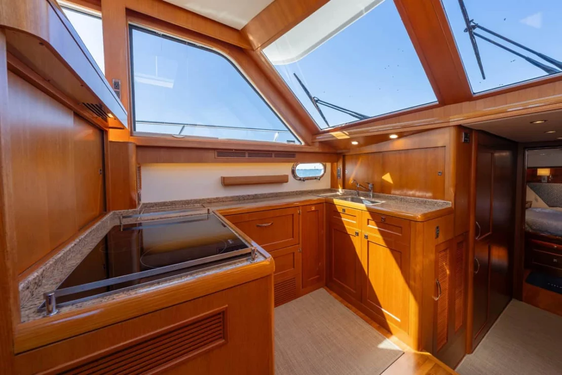 Grand Banks Eastbay 50, large galley.