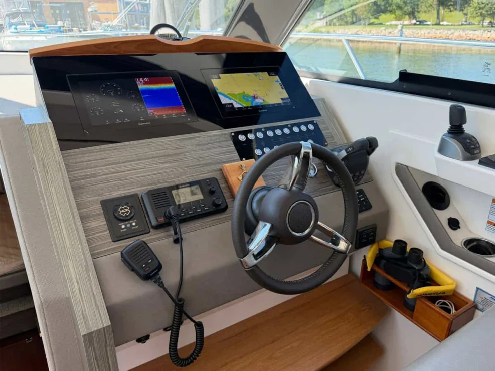 2020 Tiara C39 Coupe, helm and instruments.