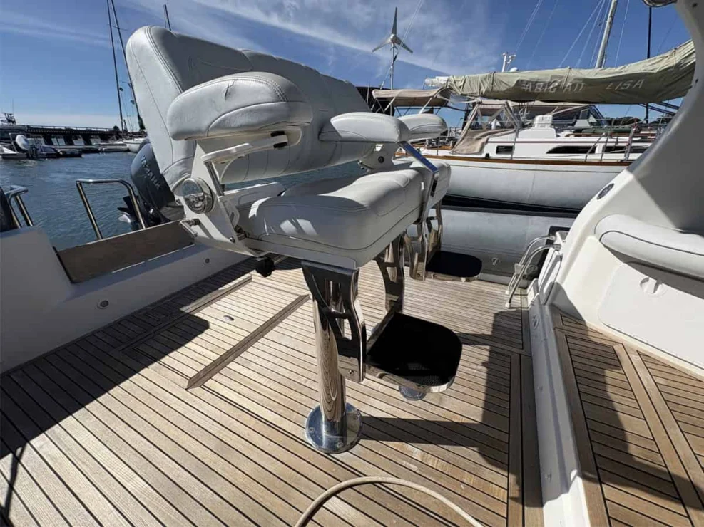 2011 Protector Tauranga 41 cockpit seating detail.