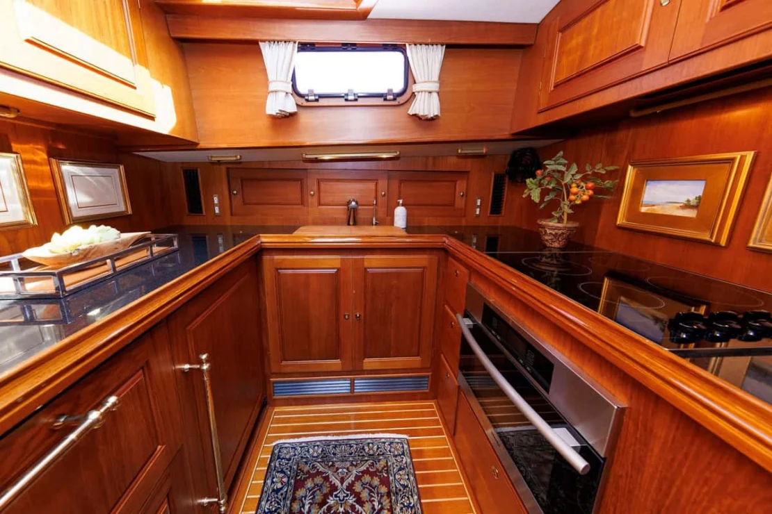 2008 Aden 52 Salon Express, inside galley.