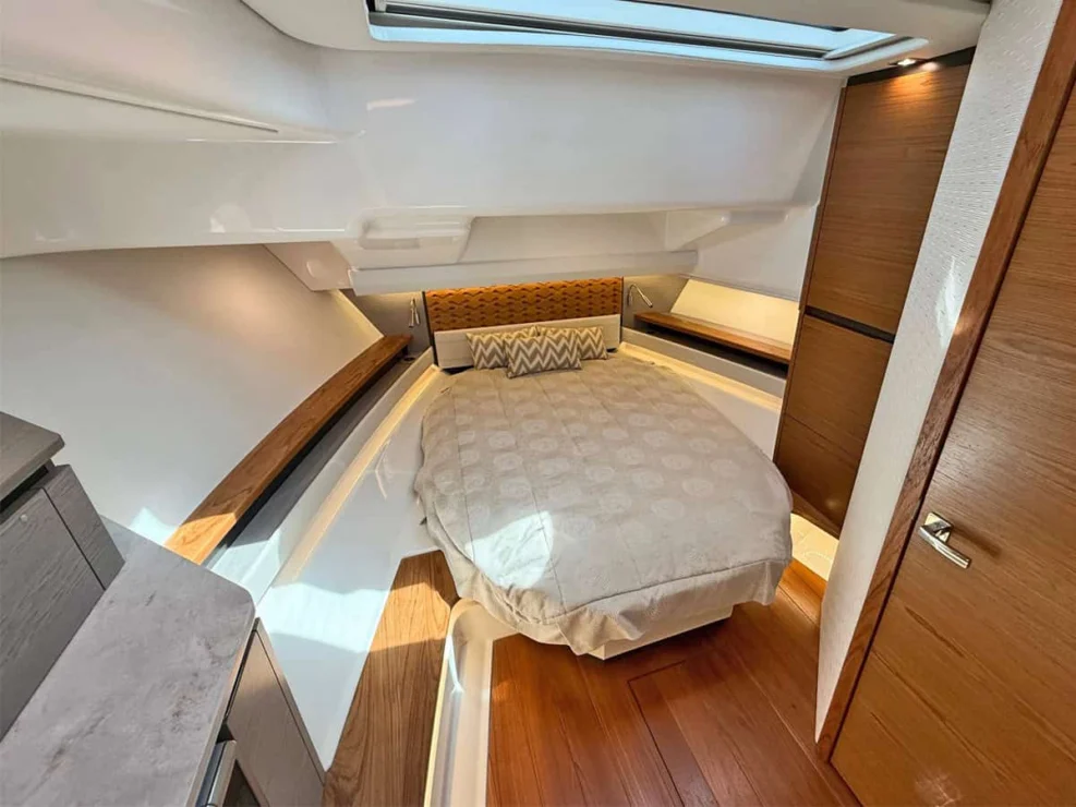 2022 Tiara 48LS, queen berth.