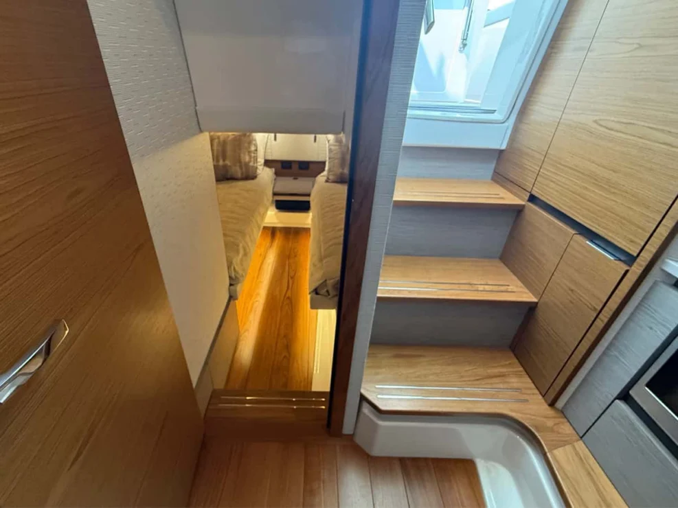 2022 Tiara 48LS, guest cabin entrance.