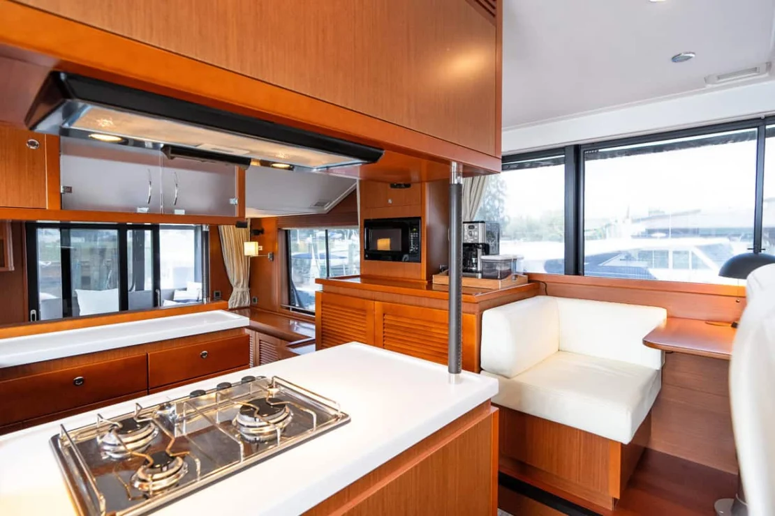 Beneteau Oceanis Swift Trawler 50 galley detail.