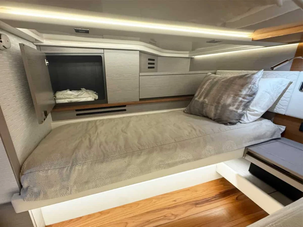 2022 Tiara 48LS, guest cabin detail.