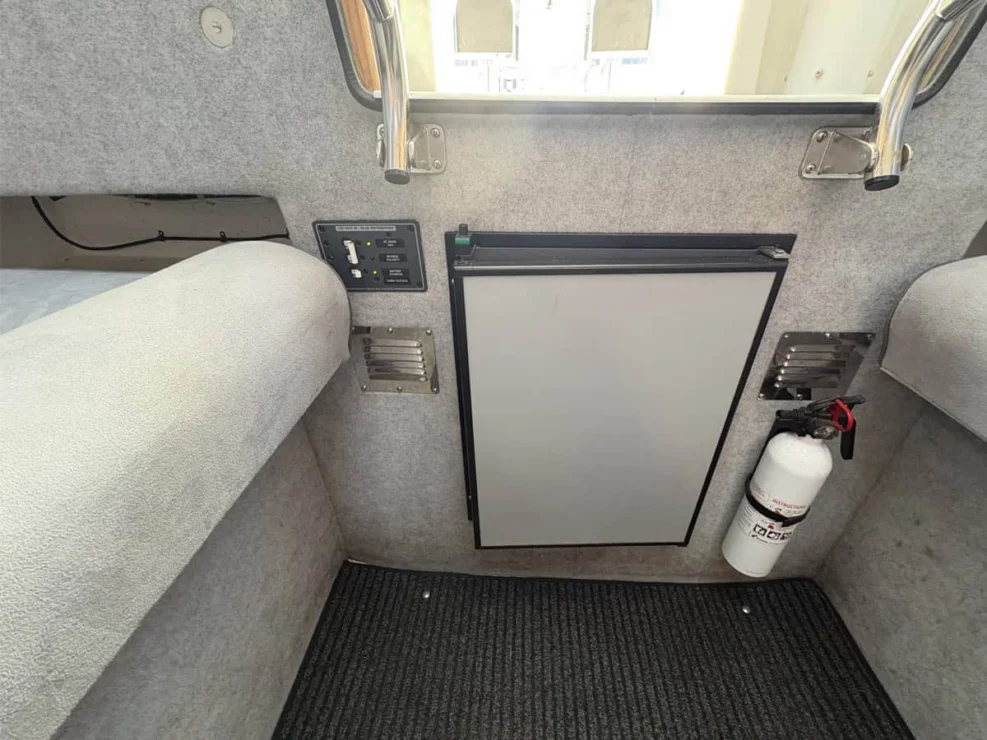 2011 Protector Tauranga 41 battery switches and refrigerator.