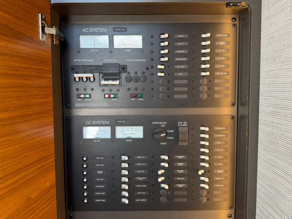 2020 Tiara C39 Coupe, electrical panel.