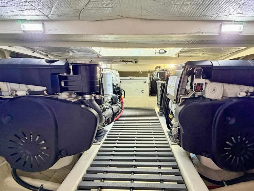 2020 Tiara C39 Coupe, engine room detail.